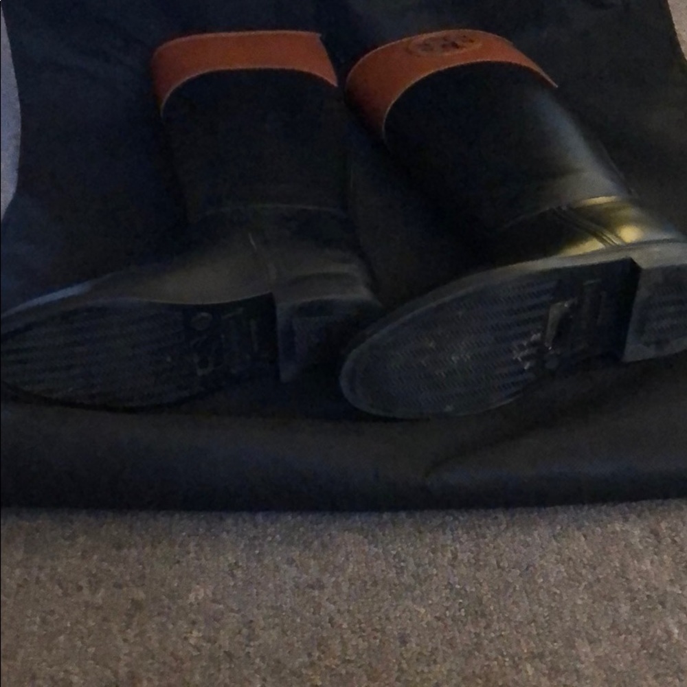 Tory Burch rain boots brown/black size 7 - Picture 5 of 8